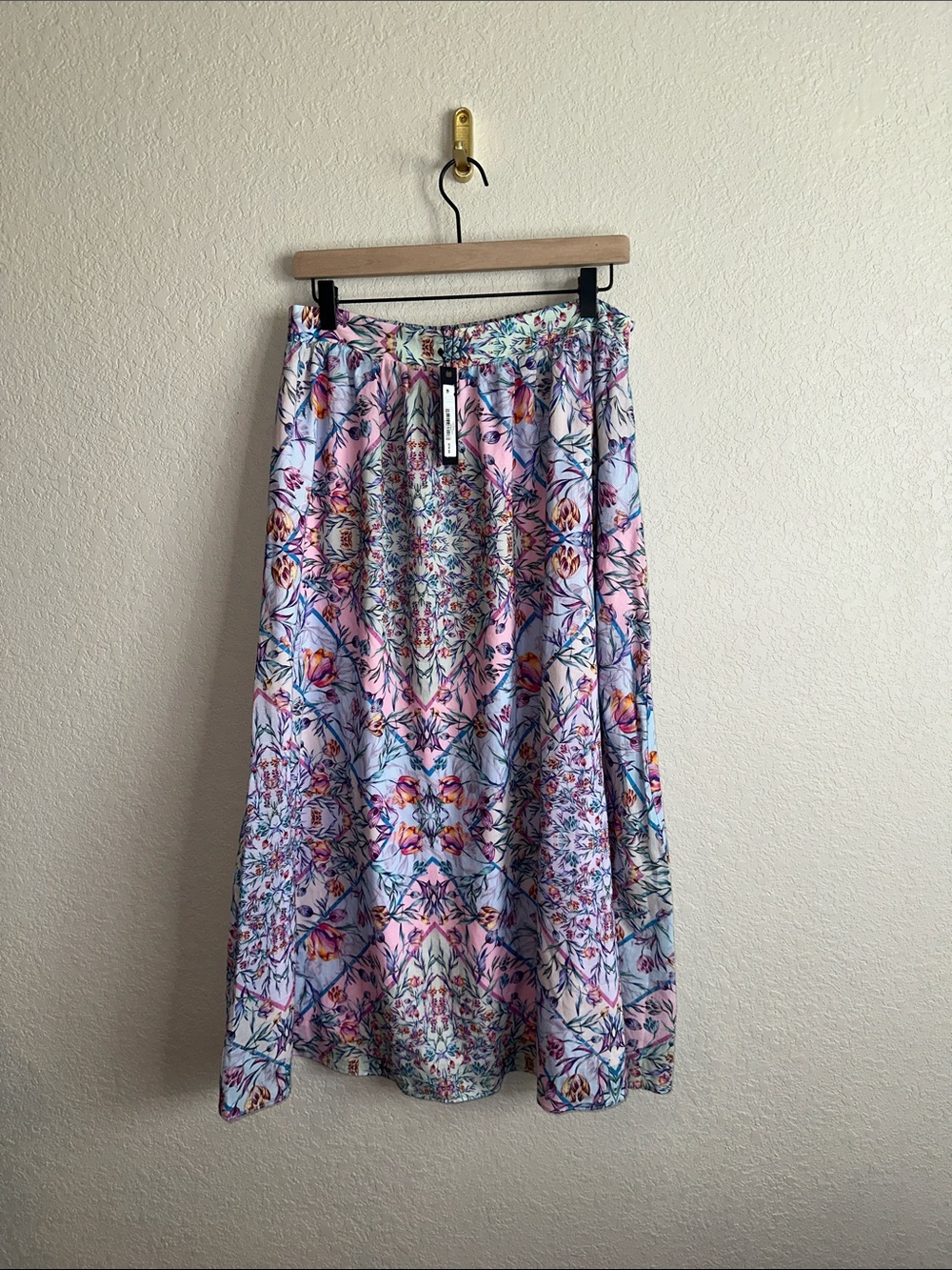 Steve Madden Carly Printed Cotton Maxi Skirt - Petal Paisley Size M NWT